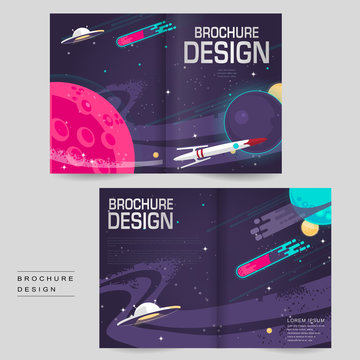 cartoon bi-fold brochure