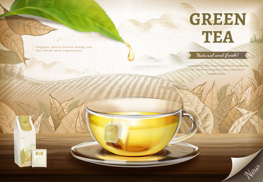 Green tea bag ads