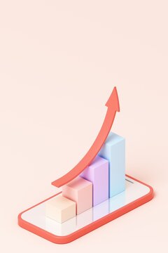 3D rendering of financial theme concept illustration