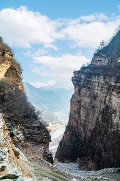 Mountains in the wilderness in winter