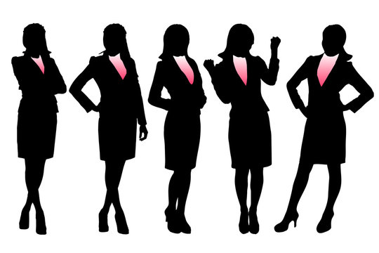 Silhouettes of Business woman