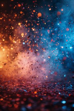 Colorful Explosion of Glitter and Confetti