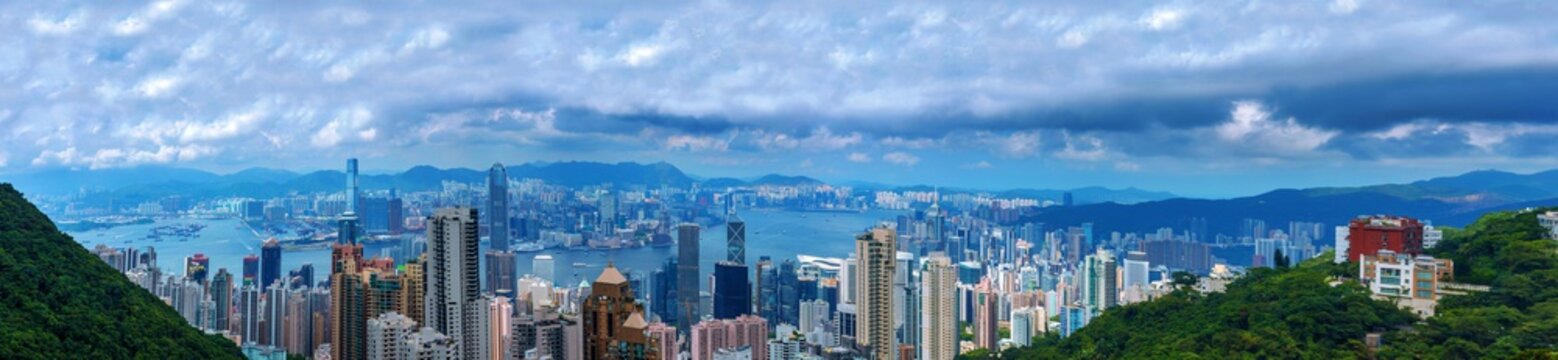 Panoramic skyline and cityscape of Hongkong