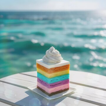 彩虹甜点